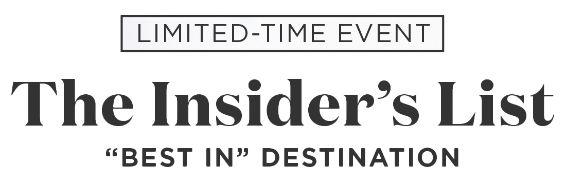 limited time event - the insiders list best in destination