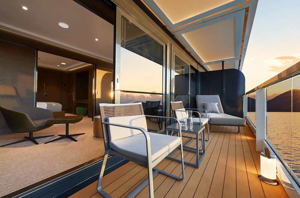 balcony on ritz carlton yacht
